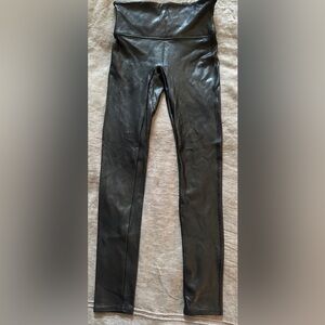 SPANX Black Faux Leather Leggings